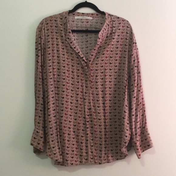 Modcloth Tops - ModCloth (fun2fun) Bird Print Blouse 🐦